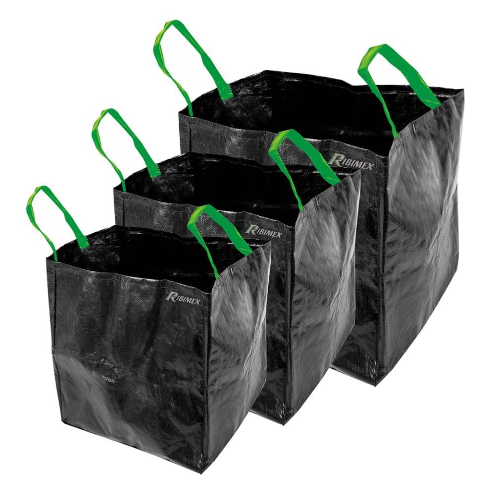 Lot de 3 sacs pour jardin multifonctions RIBIMEX PRSACX3 avec anses, volumes de 70, 100 et 170 litres, vue principale