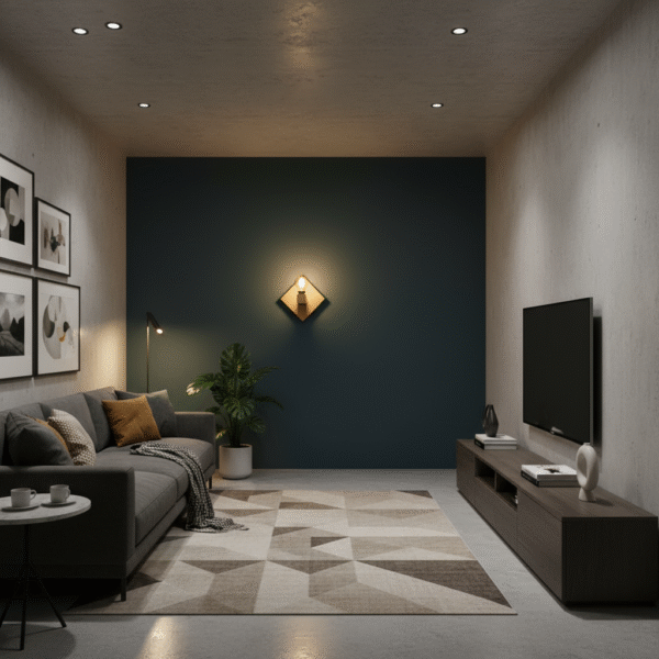 Applique murale bois Losa MTR-LSA dans un salon moderne, mise en situation principale.