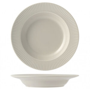 Image principale de l'assiette creuse grès COTTAGE Ø23cm Crème, produit référence V0187.