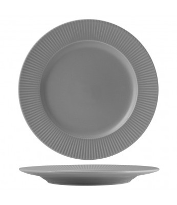 Image principale de l'assiette plate en grès COTTAGE Ø27cm Galet, référence V0189.