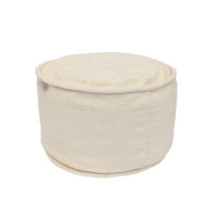 image principale du pouf tissu blanc, référence produit D0117-B
