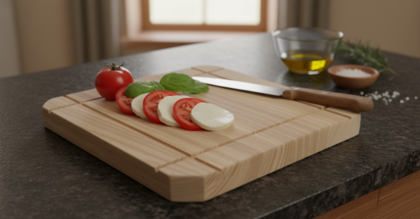 Dessous de plat bois chêne massif carré avec nourriture MTR-2071110
