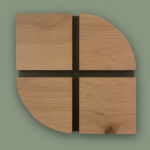 Dessous de plat bois design en chêne massif MTR-2075122, illustration générée non contractuelle