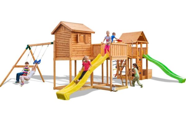 Aire de jeux avec deux toboggans - MAXI SET FUNGOO PLAY BOX