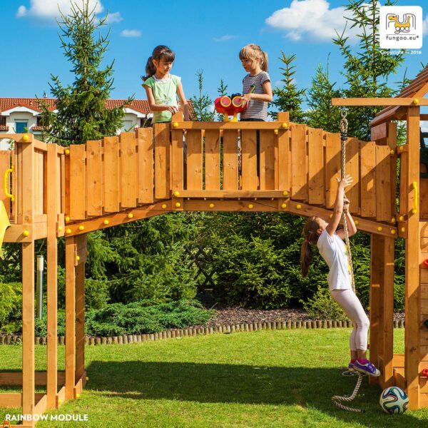 aire de jeux géante Fungoo Rainbow Fortress Tip - Module arc en ciel pour enfants, référence 3513PT