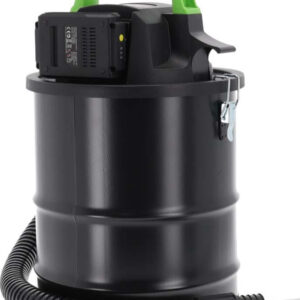 Aspirateur à cendre sur batterie PRBAT20/CEN image principale avec bidon 15 litres et tuyau flexible