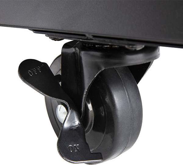 Détail des roues multidirectionnelles avec frein du barbecue avec desserte COAM064SBI