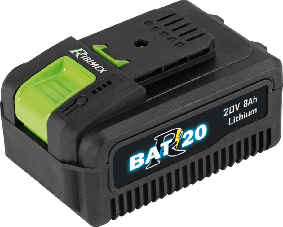 Batterie lithium-ion noire 20 volts 8 Ah pour outils sans fil de jardin et de bricolage