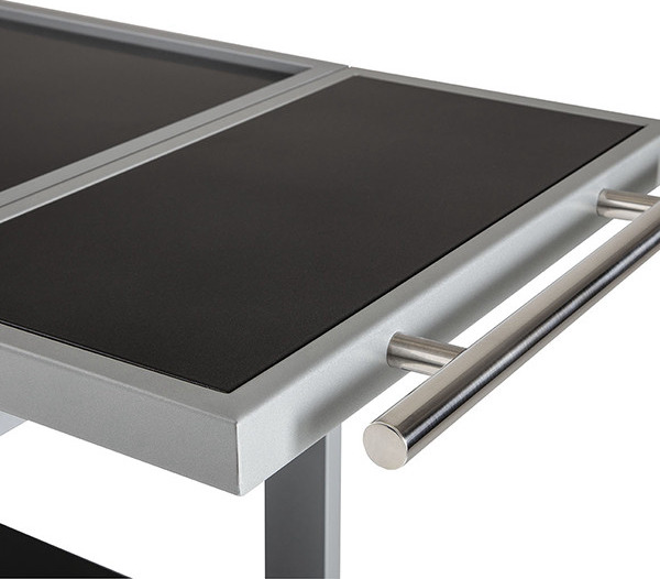 Desserte de jardin extérieur MEDIA L WT013T avec tablette rabattable