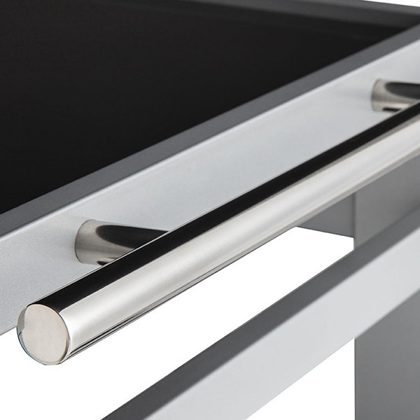 Poignée en acier inoxydable de la desserte plancha extérieur MEDIA 80, référence produit WT012T