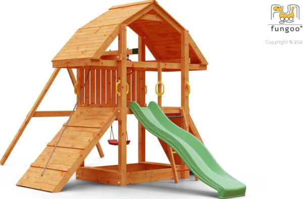Aire de jeux FUNGOO BUFFALO avec balançoire double modèle 6423PT