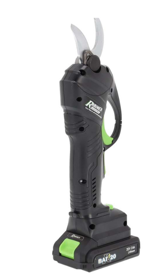 Sécateur électrique R-BAT20 20V 2Ah + chargeur PRBAT20/SEC - Ribimex 5 Image principale du Sécateur électrique R-BAT20 PRBAT20/SEC avec batterie 20V 2Amp