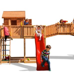 Station de jeux enfant MAXI SET FUNGOO SPIDER LAND avec deux toboggans, référence 3528PT