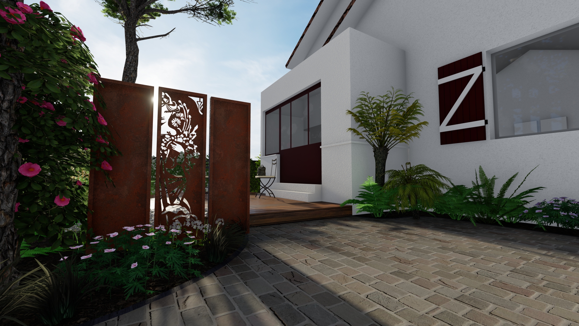 Pare-vue corten Mucha