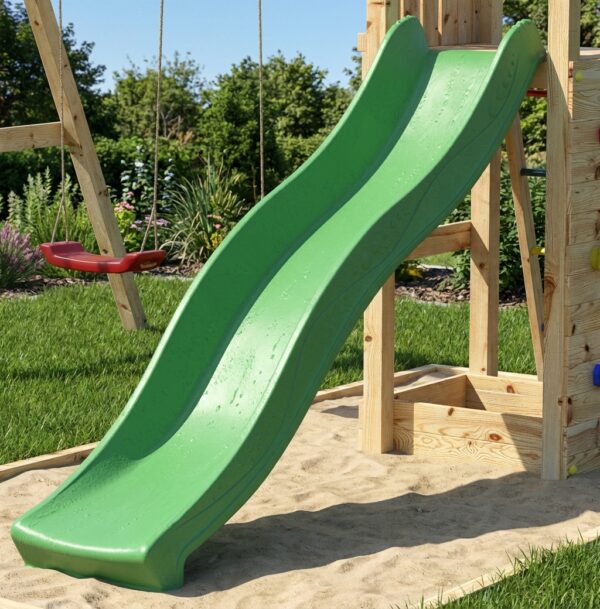 TOBOGGAN 2.2/2.4m vert seul pour stations de jeux FUNGOO, référence SAV00137