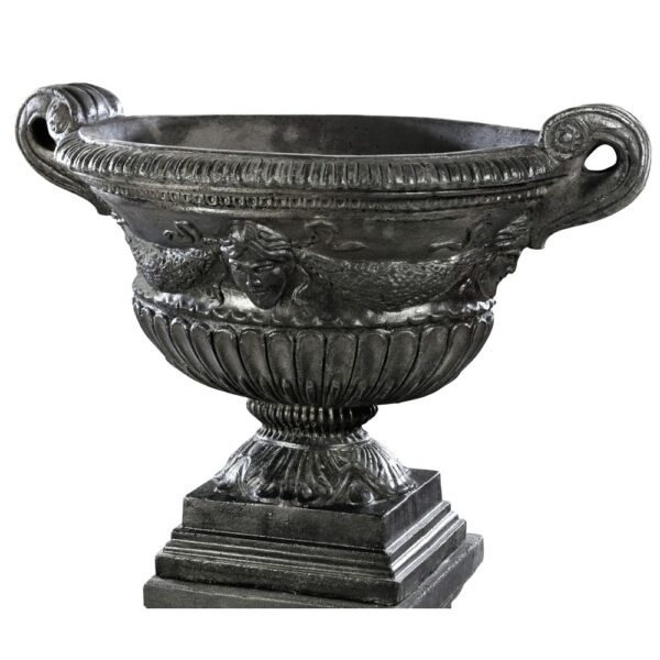 Vasque en pierre noire Renaissance - 81×53 cm - ton ciré noir, vue principale