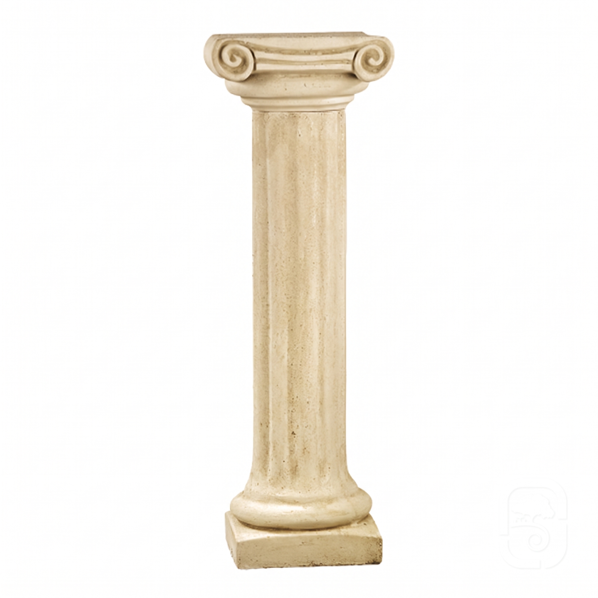 Colonne ionique grecque en pierre - 104 cm - ton patiné 1 Colonne ionique en pierre patinée 104 cm - Image principale 238005