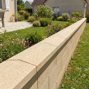 Image principale d'une couvertine béton pour muret - illustration du produit 212529 avec dessus à deux pentes
