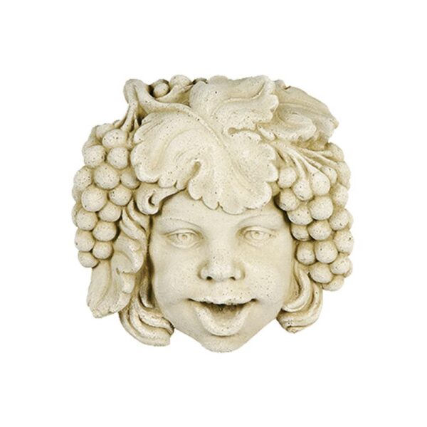 Ce cracheur d'eau pour bassin reprend le visage sculpté de Bacchus avec un ton patiné qui lui confère un aspect intemporel