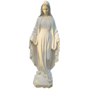 Image principale de la grande statue Vierge Marie modèle Grâce de 178 cm ton vieilli