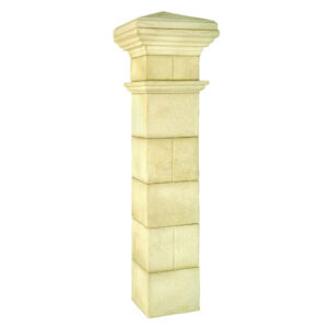 Kit pilier portail 40x40 Touraine en pierre reconstituée blanc, vue principale, référence 212216