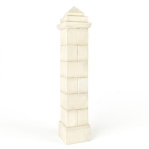 Pilier de portail en pierre Périgord - 30×30 cm - hauteur 204 cm - blanc, image principale, référence 212154