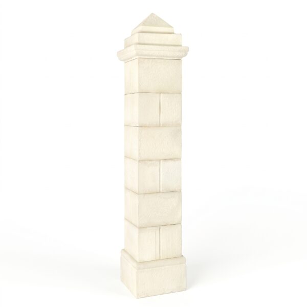 Pilier de portail en pierre Périgord - 30×30 cm - hauteur 204 cm - blanc, image principale, référence 212154