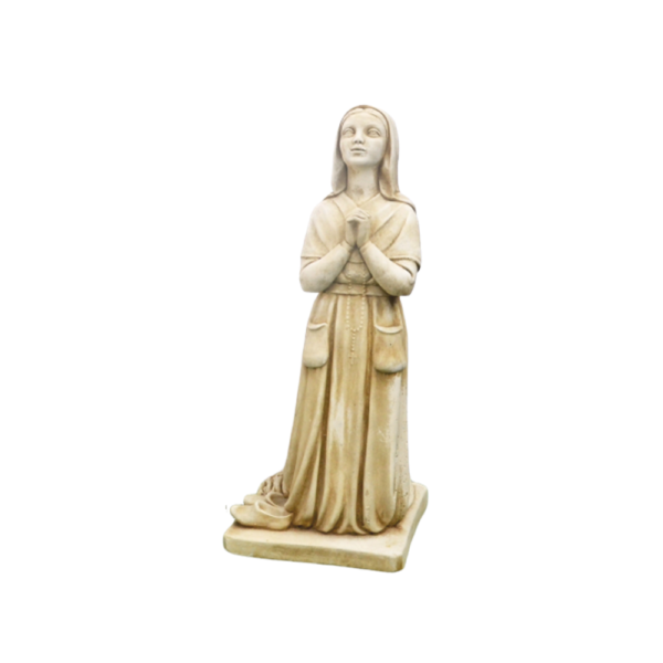 Image principale de la statue bernadette de lourdes 215336 - Statue en pierre reconstituée de Sainte Bernadette Soubirous agenouillée en prière
