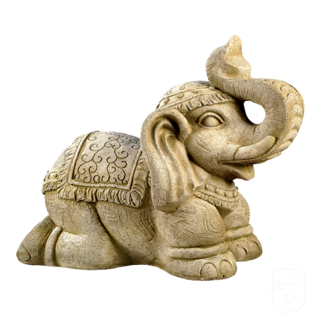 Statue éléphant jardin hindou - 50 cm - ton patiné principale 215951