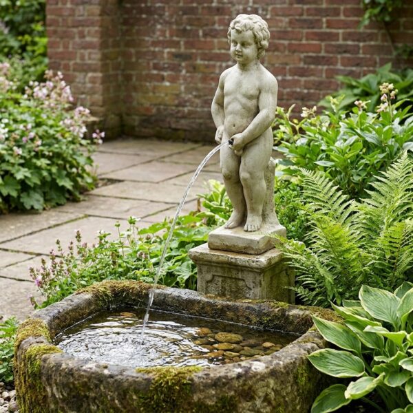 Statue Manneken Pis, jet d'eau en pierre reconstituée, -0, illustration de la statue principale, référence 216049