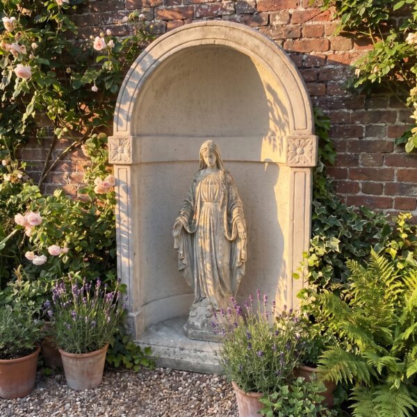 niche en pierre pour statue — Niche en pierre pour statue - 122 cm - ton vieilli